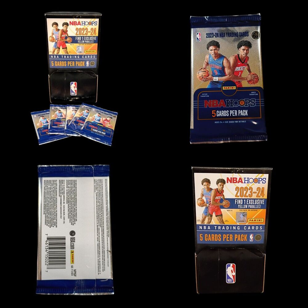2023-24 Panini Nba Hoops 5 Card Pack One Exclusive Per Pack Factory Sealed Chase